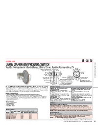 Thumbnail of document Brochure - 1630 Large Diaphragm Pressure Switches